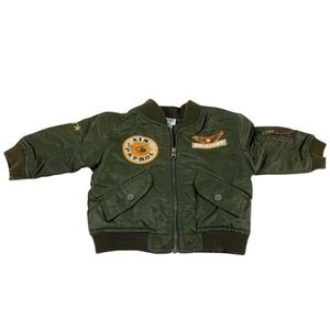 12 M Boyz Army Green Air Patrol zip up jacket